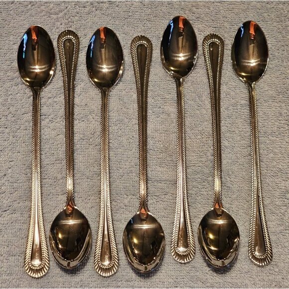 RSVP FLATWARE Other - Set of 7 Wickham-Aldridge (Stainless) by RSVP FLATWARE Iced Tea Spoons